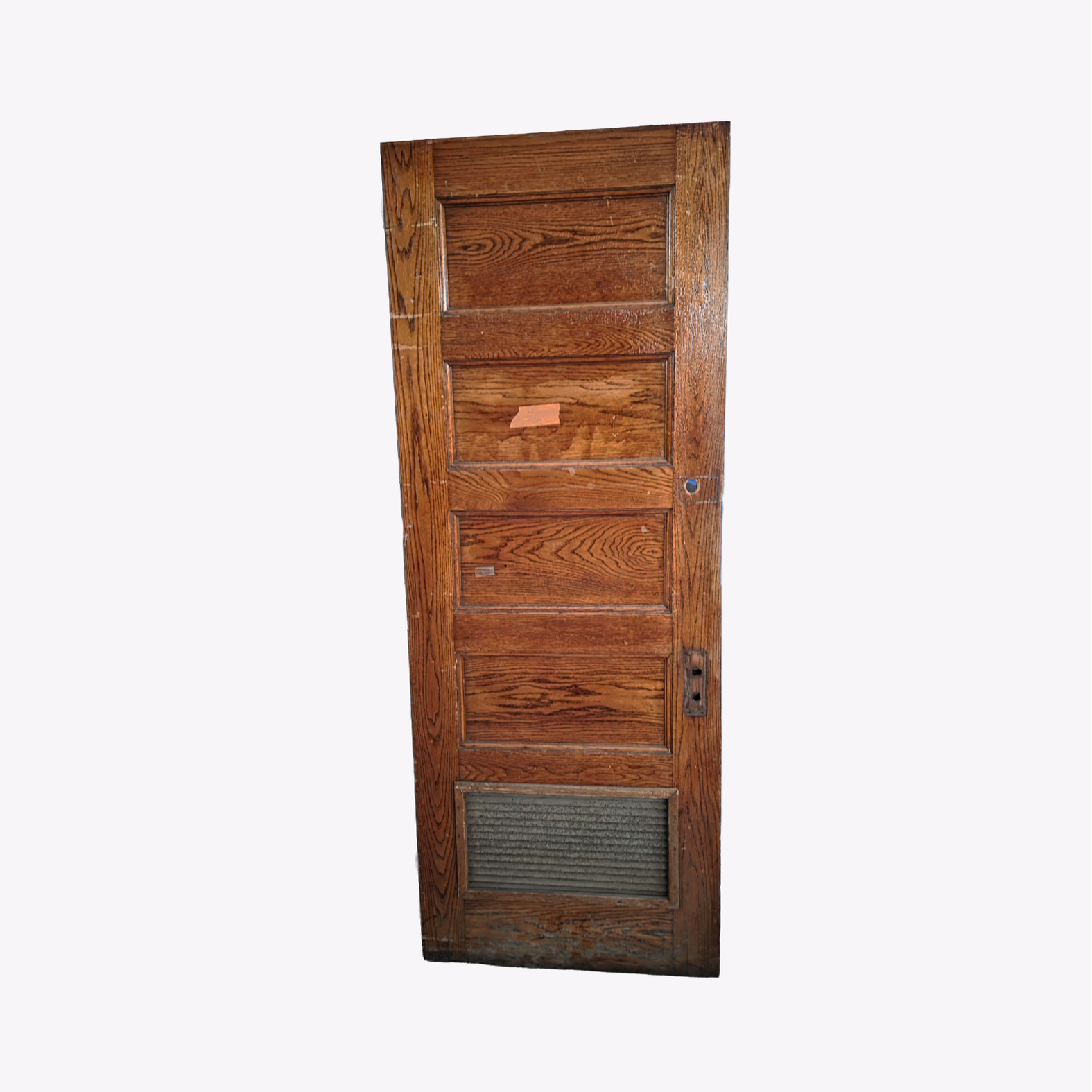 32x82-1/2 5 Panel Oak Door w/ Vent